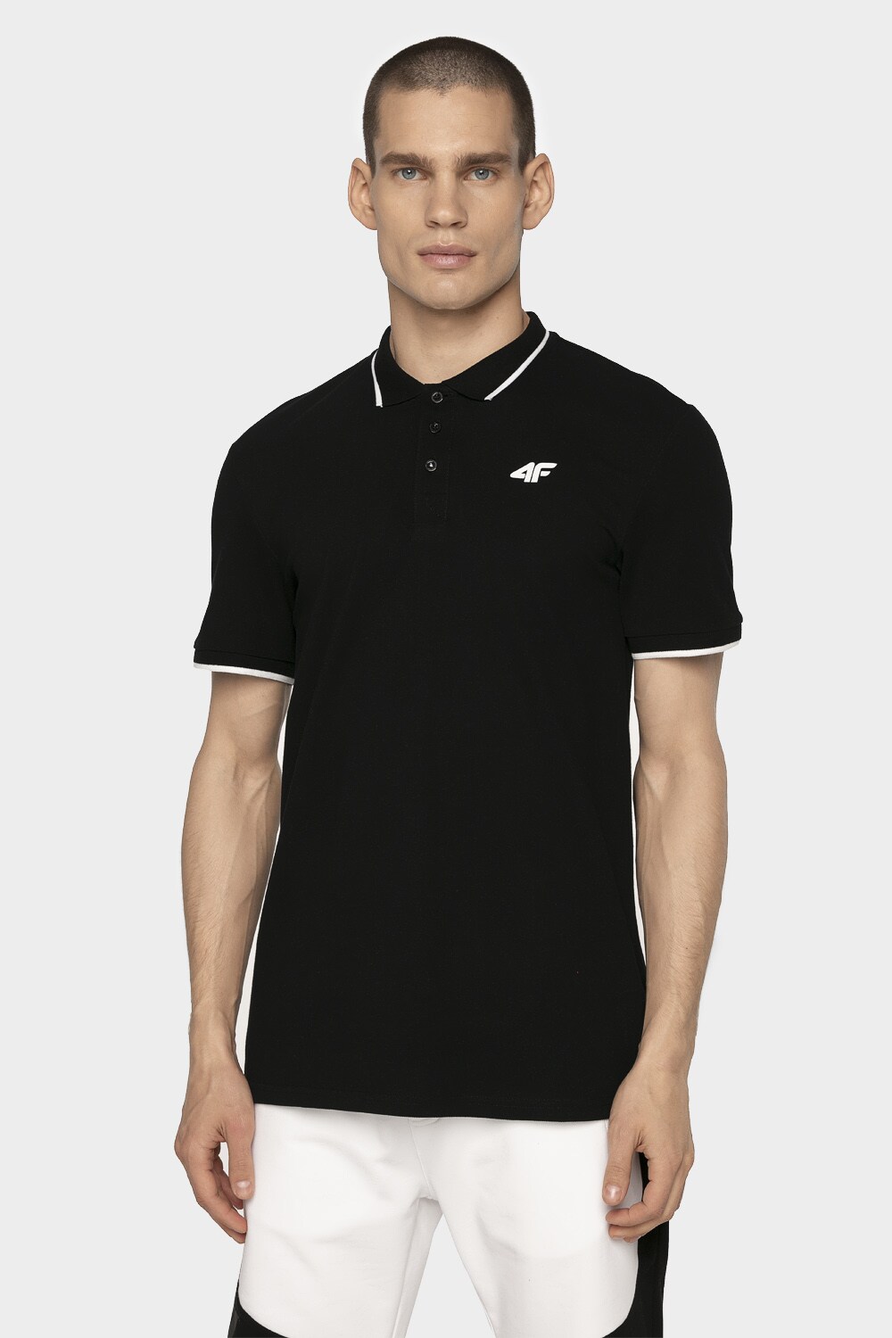 Tricou polo pentru bărbați TSM302 - negru intens