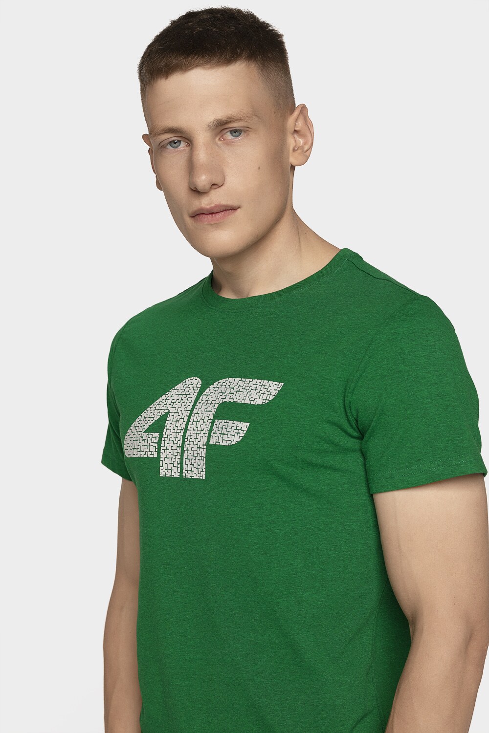 Tricou pentru bărbați TSM020 - verde melanj