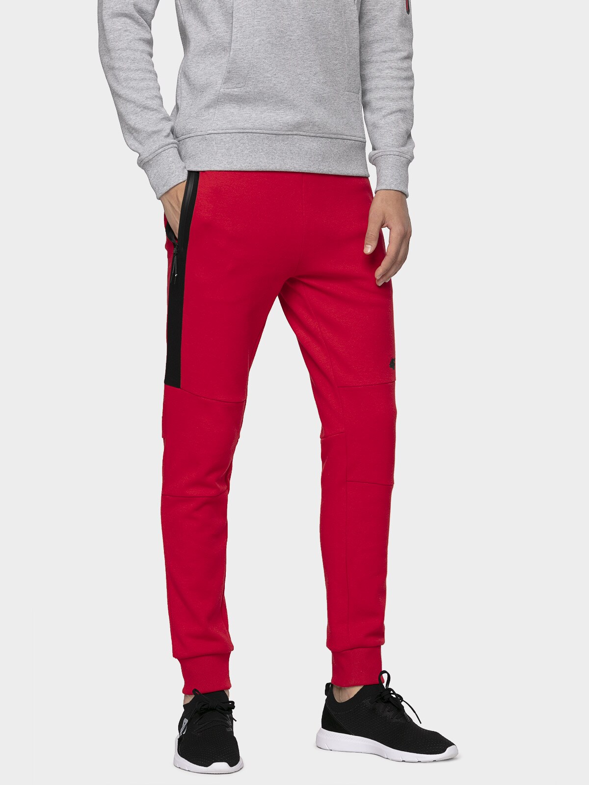Spodnie dresowe męskie SPMD070 - czerwony