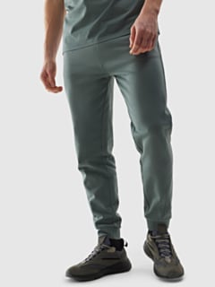 Spodnie dresowe joggery męskie - khaki