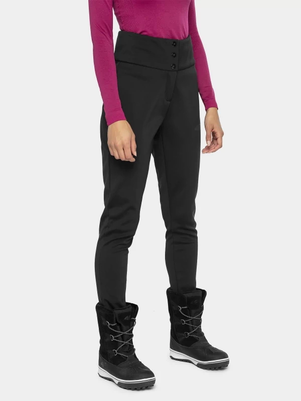 Obcisłe spodnie narciarskie damskie talia długie ciepłe modne spodnie na co  dzień z nadrukiem wysokie damskie spodnie termiczne męskie zimowe,  Czarny-h, XL : : Moda